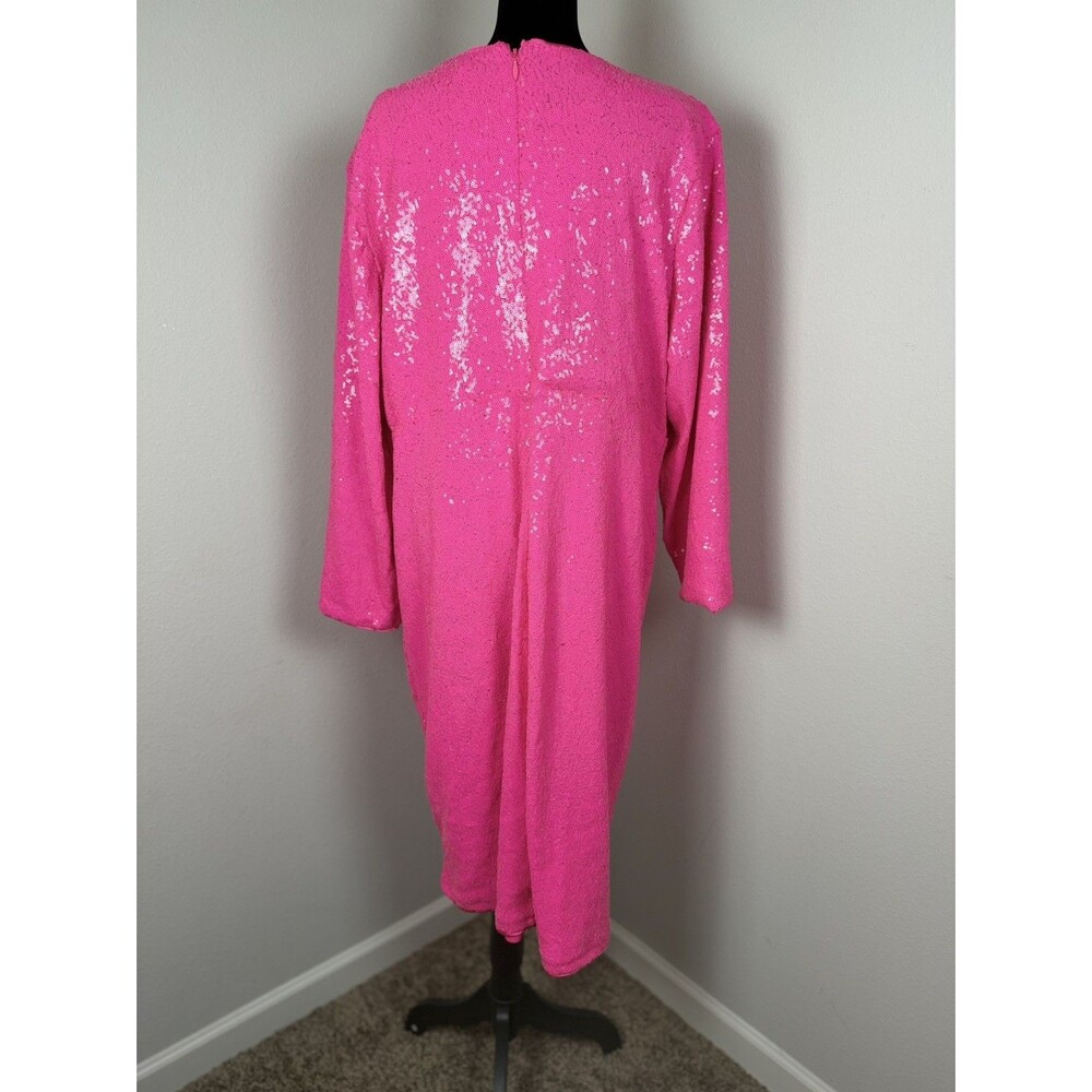 Torrid At The Knee Sequin Strong Shoulder Dress Pink size 24 - Picture 4 of 16